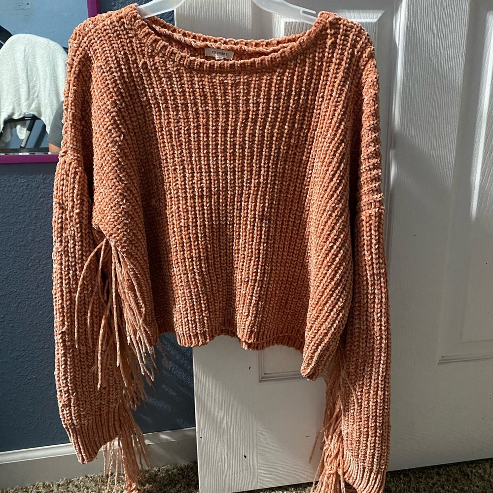 Pink crop top sweater
